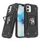 WOZINSKY Armored case cover for iPhone 14 Plus with magnetic Ring Armor holder, black