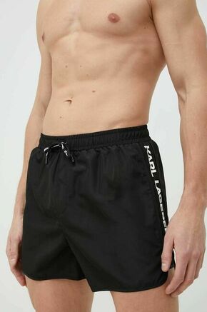 Kopalne kratke hlače Karl Lagerfeld črna barva - črna. Kratke hlače za kopanje iz kolekcije Karl Lagerfeld. Model izdelan iz hitrosušečega materiala.