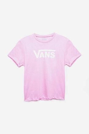 Otroška bombažna kratka majica Vans roza barva - roza. Otroški kratka majica iz kolekcije Vans. Model izdelan iz pletenine s potiskom.