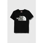 Otroška bombažna kratka majica The North Face črna barva - črna. Otroške kratka majica iz kolekcije The North Face, izdelana iz tanke, zelo elastične pletenine. Model iz izjemno udobne bombažne tkanine.