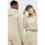 Bluza Fila bež barva, s kapuco - bež. Mikica s kapuco iz kolekcije Fila. Model izdelan iz pletenine s potiskom.