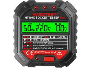 HABOTEST pRO digitalni tester RCD vtičnic z LCD HT107D