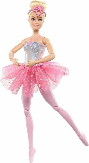 Mattel Barbie Osvetljena čarobna balerina z rožnatim krilom HLC25