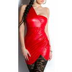 Amiatex Ženska obleka 77218, rdeča, UNIVERZáLNí