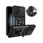 R2Invest Etui ovitek Slide Ring za Xiaomi Redmi Note 11 črn