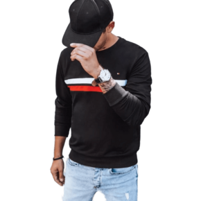 Dstreet Moški pulover REG črn bx5337 XXL