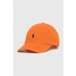 Bombažna bejzbolska kapa Polo Ralph Lauren oranžna barva - oranžna. Kapa s šiltom vrste baseball iz kolekcije Polo Ralph Lauren. Model izdelan iz enobarvne tkanine.