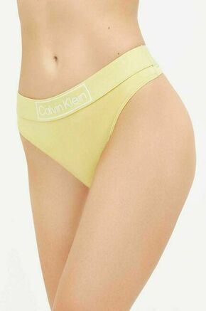 Tangice Calvin Klein Underwear rumena barva - zelena. Tangice iz kolekcije Calvin Klein Underwear. Model izdelan iz enobarvnega materiala.