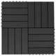 shumee Talne plošče 22 kosov 30x30 cm 2 m2 WPC črne