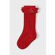 Otroške nogavice Mayoral rdeča barva - rdeča. Otroški Visoke nogavice iz kolekcije Mayoral. Model izdelan iz elastičnega, enobarvnega materiala.