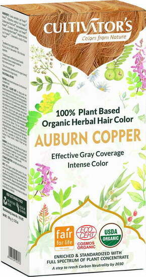 "CULTIVATOR'S Organic Herbal Hair Color - Auburn Copper - 100 g"