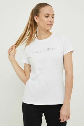 Kratka majica za vadbo Calvin Klein Performance bela barva - bela. Kratka majica za vadbo iz kolekcije Calvin Klein Performance. Model izdelan iz materiala