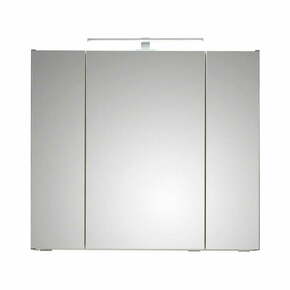 Siva stenska kopalniška omarica z ogledalom 80x70 cm Set 357 - Pelipal