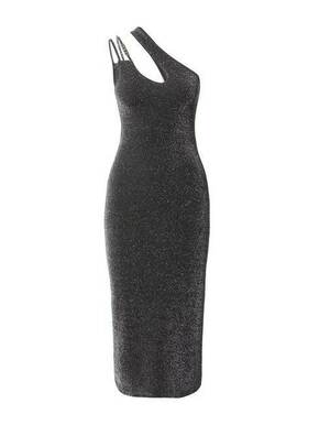 Obleka HUGO črna barva - črna. Obleka iz kolekcije HUGO. Model izdelan iz elastične pletenine. Izrazit model za posebne priložnosti.