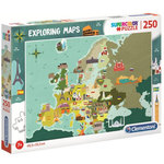 HMStudio CLEMENTONI Puzzle Raziščite zemljevid: 250 evropskih držav
