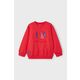 Otroški pulover Mayoral rdeča barva - rdeča. Otroški pulover iz kolekcije Mayoral, izdelan iz pletenine z nalepko. Model iz izjemno udobne tkanine z visoko vsebnostjo bombaža.