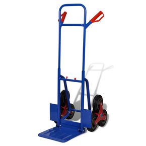 VidaXL 6-kotačna plavo-crvena stepenasta kolica nosivost 200 kg