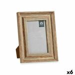 NEW Okvir za fotografije Kristal Les Rjava Bronasta Plastika (16,5 x 2 x 21 cm) (6 kosov)