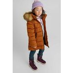 Otroška zimska jakna Reima Lunta rjava barva - rjava. Otroška zimska jakna iz kolekcije Reima. Podložen model, izdelan iz materiala, odpornega na veter s hidrofobno prevleko.