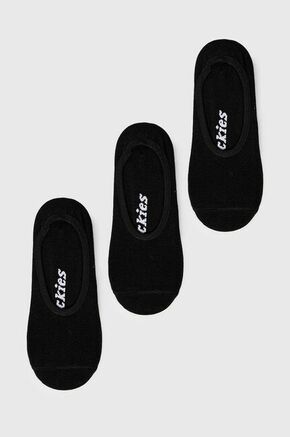 Dickies nogavice (3-pack) - črna. Kratke nogavice iz zbirke Dickies. Model iz gladkega materiala. Vključeni trije pari