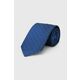 Svilena kravata BOSS - modra. Kravata iz kolekcije BOSS. Model izdelan iz vzorčaste tkanine.