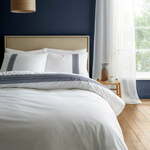 Bela/modra bombažna posteljnina za zakonsko posteljo 200x200 cm Remy – Bianca