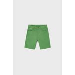 Otroške kratke hlače Mayoral zelena barva - zelena. Otroški kratke hlače iz kolekcije Mayoral. Model izdelan iz tkanine.