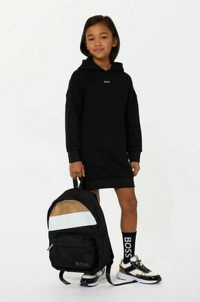 Otroški nahrbtnik BOSS črna barva - črna. Otroške nahrbtnik iz kolekcije BOSS. Model izdelan iz tekstilnega materiala.