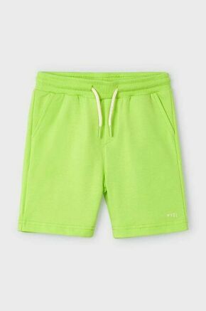 Otroške kratke hlače Mayoral zelena barva - zelena. Otroški kratke hlače iz kolekcije Mayoral. Model izdelan iz gladke pletenine.