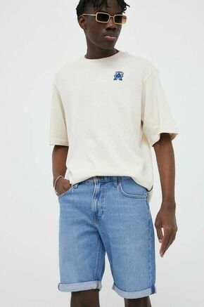 Jeans kratke hlače Lee moški - modra. Kratke hlače iz kolekcije Lee. Model izdelan iz jeansa. Lahkoten elastičen material zagotavlja popolno svobodo gibanja.