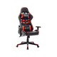 VIDAXL Gaming stol črno in rdeče umetno usnje