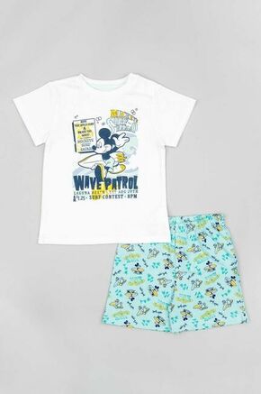 Otroška bombažna pižama zippy x Disney turkizna barva - turkizna. Otroška pižama iz kolekcije zippy. Model izdelan iz vzorčaste pletenine.