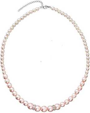 Evolution Group Romantična biserna ogrlica Rosaline Pearls 32036.3 srebro 925/1000