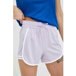 Kratke hlače za vadbo Reebok Workout Ready ženske, vijolična barva - vijolična. Kratke hlače za vadbo iz kolekcije Reebok. Model izdelan iz materiala, ki absorbira vlago.