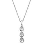 Hot Diamonds Srebrna ogrlica s svetlečim obeskom Emozioni Acqua Amore EP038 srebro 925/1000