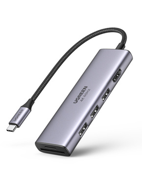 Ugreen CM511 HUB adapter USB-C - 3x USB 3.2 / HDMI 4K / SD TF