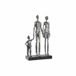 NEW Okrasna Figura DKD Home Decor Srebrna Črna Resin Sodobna Družina (26 x 11,5 x 41,5 cm)
