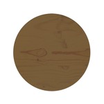 VIDAXL Mizna plošča rjava Ø30x2,5 cm trdna borovina