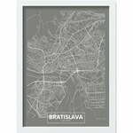 Plakat z okvirjem 40x55 cm Bratislava – Wallity