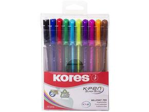 KORES Kemični svinčniki K.Pen KO37150 10 kos sortirane barve