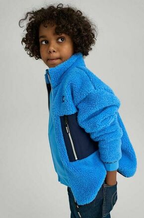 Otroški pulover Reima Turilas - modra. Otroški pulover iz kolekcije Reima. Model z zapenjanjem na zadrgo