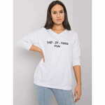RUE PARIS Ženska majica z napisom Jolanda RUE PARIS bela RV-BL-7328.19_380776 L-XL