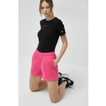 Kratke hlače Champion ženski, roza barva - roza. Kratke hlače iz kolekcije Champion. Model izdelan iz prožnega materiala, ki zagotavlja udobje in svobodo gibanja.