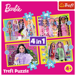 Trefl Sestavljanka 4v1 Happy World Barbie 28,5x20,5cm