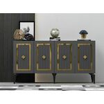NORA - ANTHRACITE, GOLD HANAH HOME