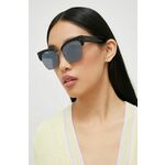 Sončna očala DSQUARED2 ženski, črna barva - črna. Sončna očala iz kolekcije DSQUARED2. Model s enobarvnimi stekli in okvirji iz plastike. Ima filter UV 400.