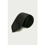 HUGO kravata - črna. Kravata iz kolekcije HUGO. Model izdelan iz enobarvne tkanine.