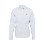 Bombažna srajca Gant moška - modra. Srajca iz kolekcije Gant, izdelana iz enobarvne tkanine. Model iz izjemno udobne bombažne tkanine.
