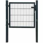 2D ograjna vrata (enojna) antracitno siva 106x130 cm