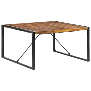 Greatstore Jedilna miza 140x140x75 cm trden les s finišem iz palisandra